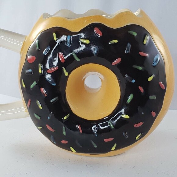 Donut Chocolate Frosted Sprinkled Coffee Mug Big Mouth Toys Cup - Picture 3 of 9